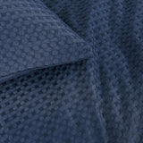 100% Premium Waffle Microfibre Quilt Cover Set (3Pcs) - Indigo - Queen