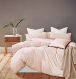 100% Jersey Cotton Quilt Cover Set - Pink - King