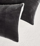 2-in-1 Teddy Sherpa Quilt Cover Set (King Size - Charcoal)