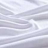 100% Jersey Cotton Quilt Cover Set - White - Super King