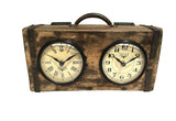 Clocks: Table Clock - Brick Mould Dual Dial