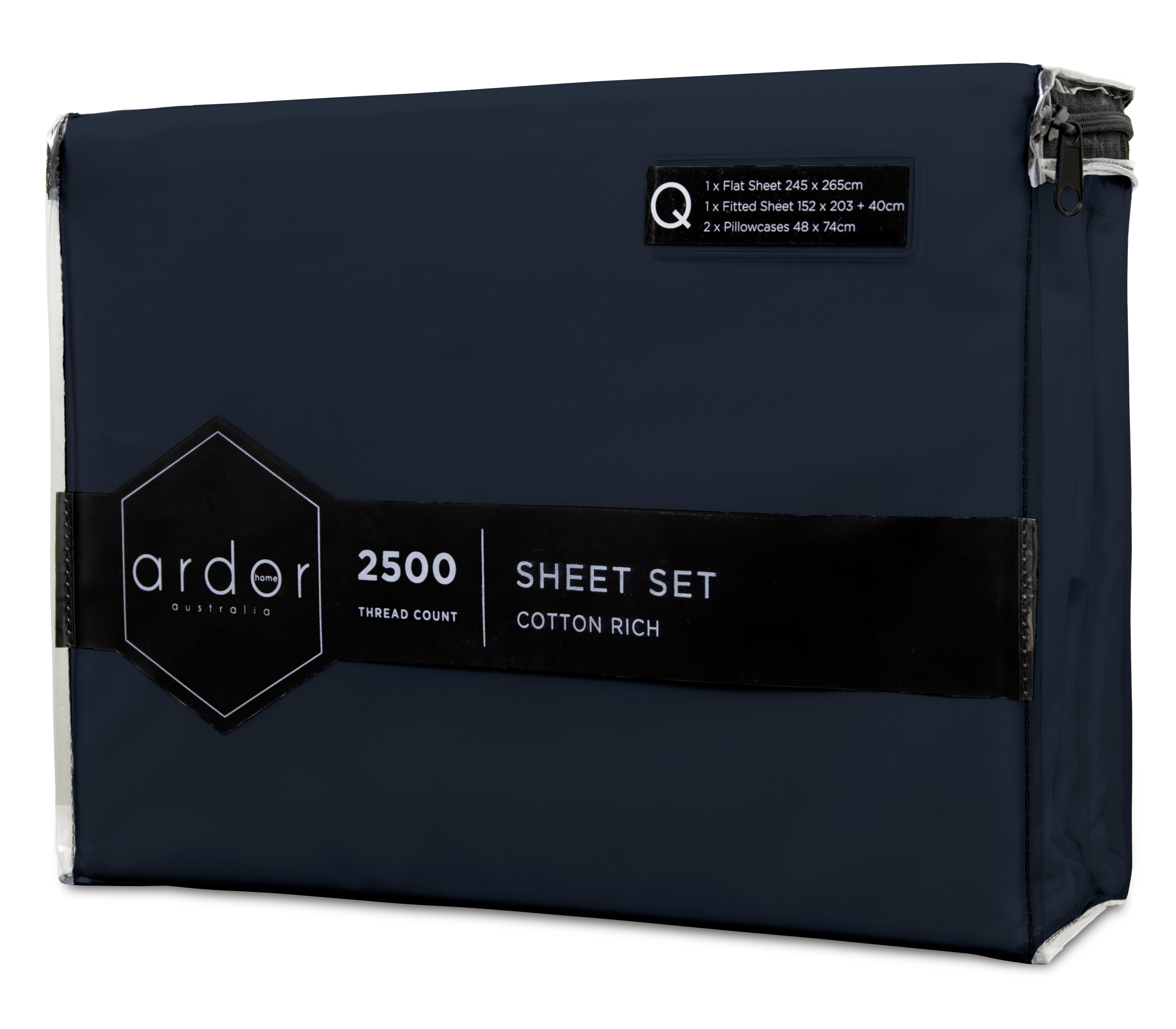 Bed Sheets: 2500TC Cotton Rich SHEET SETS - QUEEN