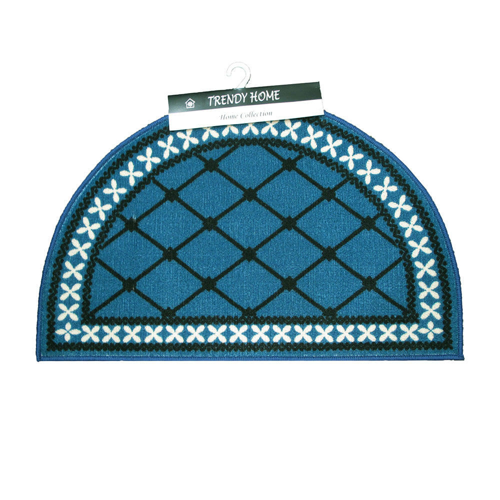 Bath Mats & Rugs: Mason Half Moon Bath Mat Blue