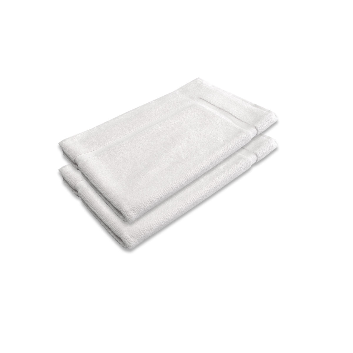 Bath Mats & Rugs: 800GSM Set of 2 Cotton Bath Mat White