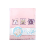 Blankets & Throws: Animal Pink Embroidered Polar Fleece Baby Blanket 80 x 100 cm