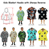 Blankets & Throws: Blanket Hoodie with Sherpa Reverse Grey Gamers