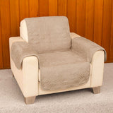 Sofa Accessories: Faux Suede 1 Seater Sofa Protector Camel