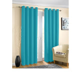 Curtains & Drapes: Pair of Blockout Plain Eyelet Curtains Blue