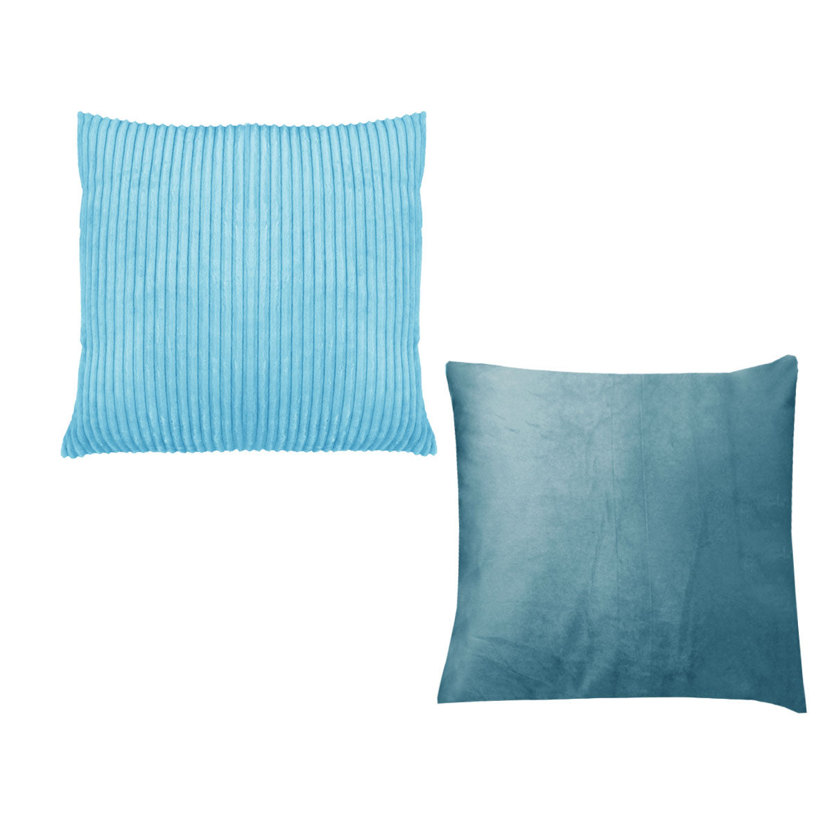 Cushions & Throws: Pair of Calico Cordury Cushions Sky