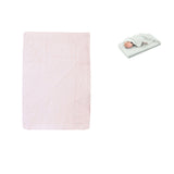 Bed Sheets: Baby Pink Bassinet Fitted Sheet with a Flat Sheet Sewed Attached