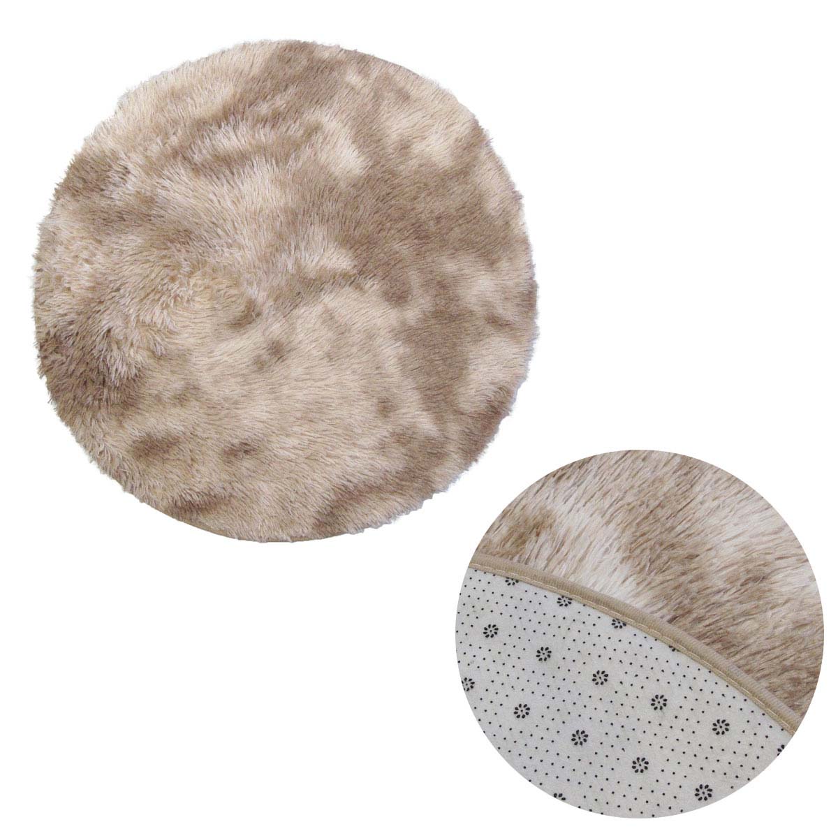 Floor Rugs: 2-Toned Extra Light Weighted Shaggy Fluffy Floor Mat Natural