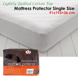 Mattress Protectors: Lightly Quilted Cotton Top Mattress Protector Single