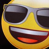 Automotive Decor: Pair of Emoji Car Front Seat Covers Sunglasses Faces