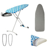Irons & Ironing Systems: Blue Reversible Premium Large Ironing Board Cover with Underlay 40 x 125 cm