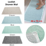 Bath Mats & Rugs: Loofah Shower Mat Cream