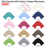 280TC Polyester Cotton V Shape Pillowcase Latte