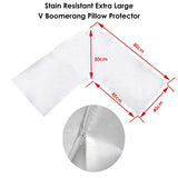 Pillows: Stain Resistant Extra Large V Boomerang Pillow Protector
