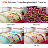 Duvet Covers: Floating Frangipani Quilt Cover Set Soft Pink Single