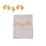 Bed Sheets: Five Little Ducks Embroidered Polyester Cotton Cot Size Sheet Set