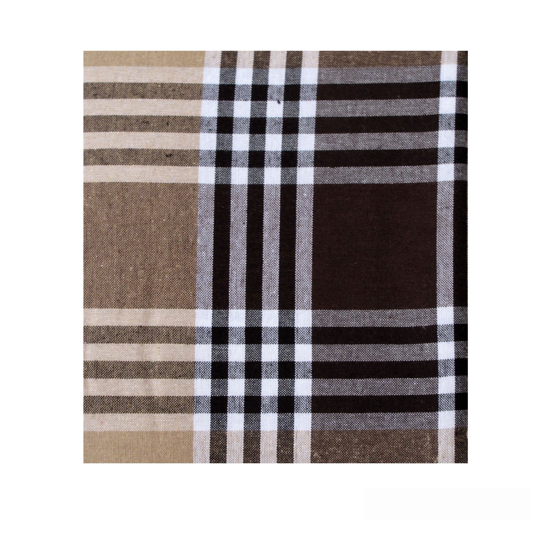 Table Linen & Kitchen Towels: Check Table Cloth Tartan Brown 180 x 180 cm
