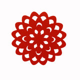 Table Linen & Kitchen Towels: Choice Set of 4 Felt Round Table Coasters Red