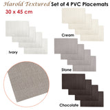 Table Linen & Kitchen Towels: Choice Set of 4 PVC Table Placemats Harold Chocolate