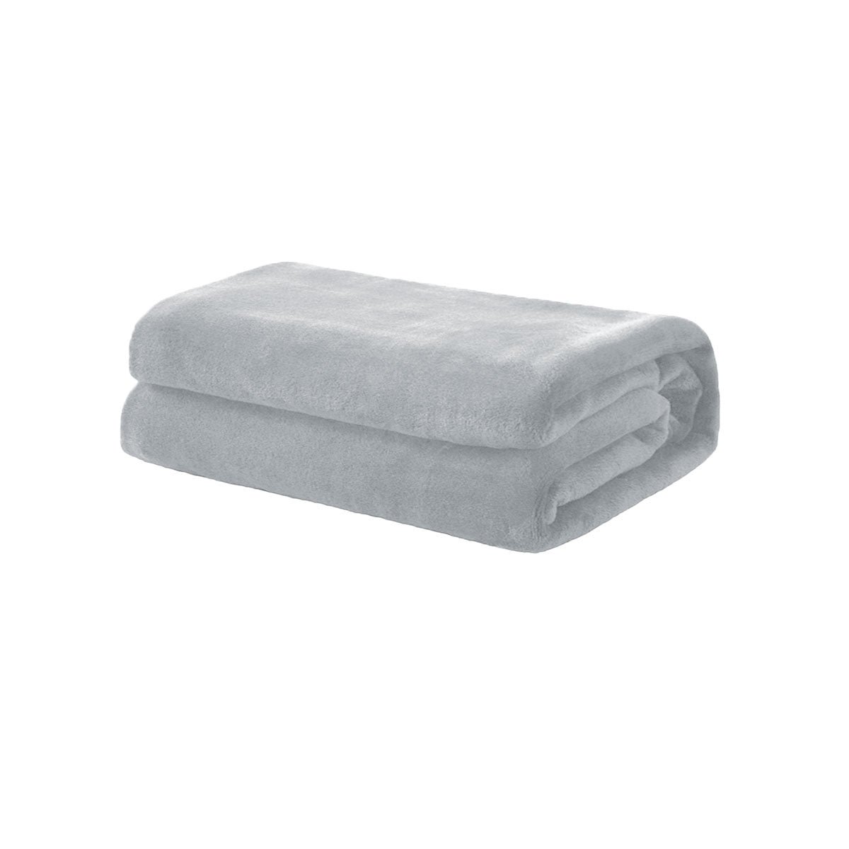 Blankets & Throws: Soft Coral Fleece Throw Rug/Blanket Silver