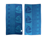Beach Towels: Set of 4 Imperfect Jacquard Terry Beach Towels Sail Boat