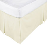 Bed Valances: ASSUN Box Pleated Valance Ecru DOUBLE