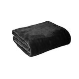 Blankets & Throws: Hotel Living Super Soft Coral Fleece Blanket Single Charcoal