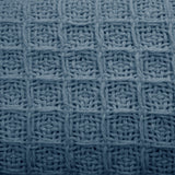 Blankets & Throws: Cotton Waffle Blanket Dusk Blue Single