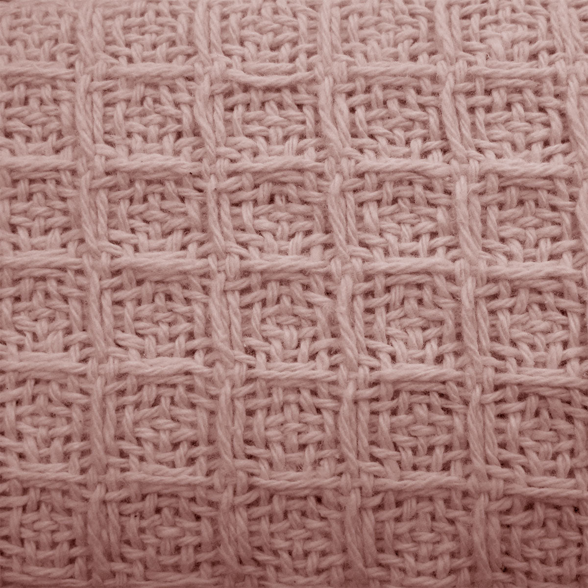 Blankets & Throws: Cotton Waffle Blanket Dusty Pink Queen