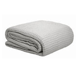 Blankets & Throws: Cotton Waffle Blanket Silver Queen