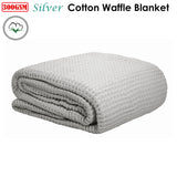 Blankets & Throws: Cotton Waffle Blanket Silver Queen