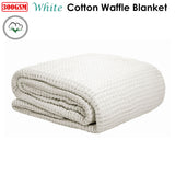Blankets & Throws: Cotton Waffle Blanket White Single