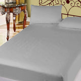 Bed Sheets: 400TC Cotton Percale Super Queen Combo Set 50cm Wall Grey