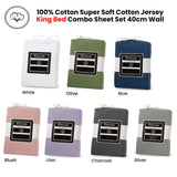 Bed Sheets: Revive 100% Cotton Jersey Combo Set Silver King