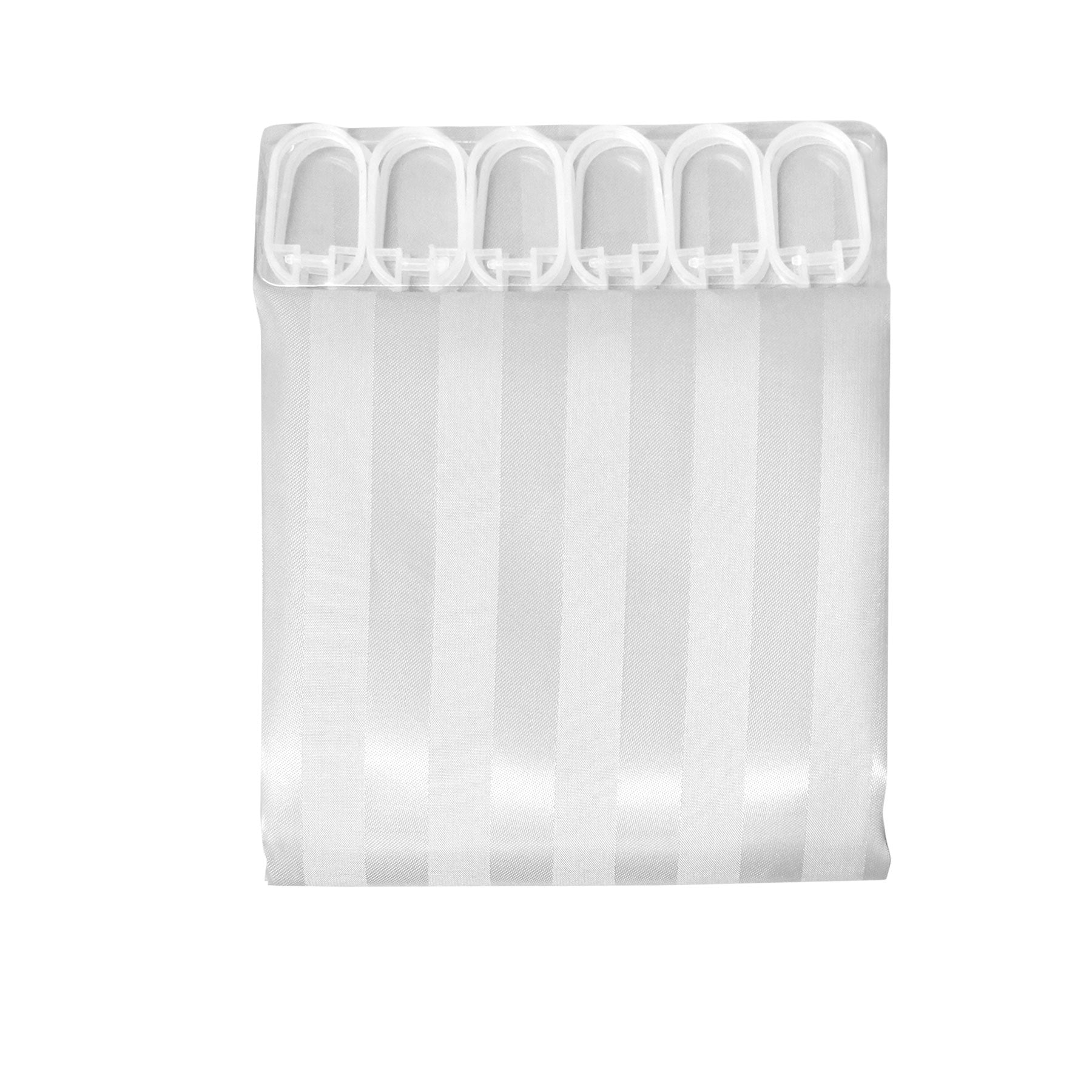 Jacquard Stripe Shower Curtain White