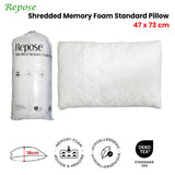 Pillows: Repose Shredded Memory Foam Standard Pillow 47x73cm