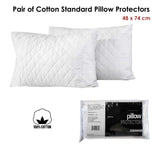 Pillows: Artex Pair of Cotton Standard Pillow Protectors