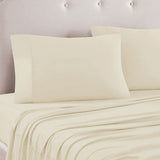 Bed Sheets: Art Terrace Microfiber Sheet Set King 33cm Wall Cream