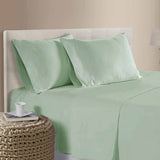 Bed Sheets: 400TC 100% Cotton Sateen Premium Sheet Set 40cm Wall Sage Queen