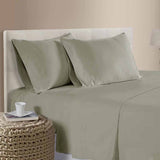 Bed Sheets: 400TC 100% Cotton Sateen Premium Sheet Set 40cm Wall Tan Queen