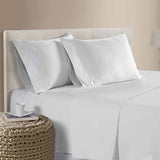 Bed Sheets: 400TC 100% Cotton Sateen Premium Sheet Set 40cm Wall White Queen