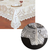 Table Linen & Kitchen Towels: Chapel Gate Sophia Cream Jacquard Cutwork Lace Tablecloth 180 x 270 cm