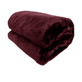 Blankets & Throws: Venus Burgundy Faux Fur Throw Rug 127 x 152 cm