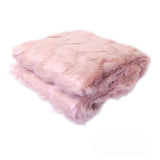 Floor Rugs: Riley Modern Pattern Faux Fur Throw Rug 127 x 152 cm Pink Chevron