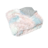 Blankets & Throws: Finley Multi Colour Collection Shaggy Throw Rug 127 x 152cm Pastel Hues