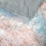 Blankets & Throws: Finley Multi Colour Collection Shaggy Throw Rug 127 x 152cm Pastel Hues