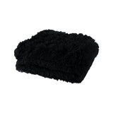 Blankets & Throws: Lucia Nutural Collection Shaggy Throw Rug 127 x 152cm Black